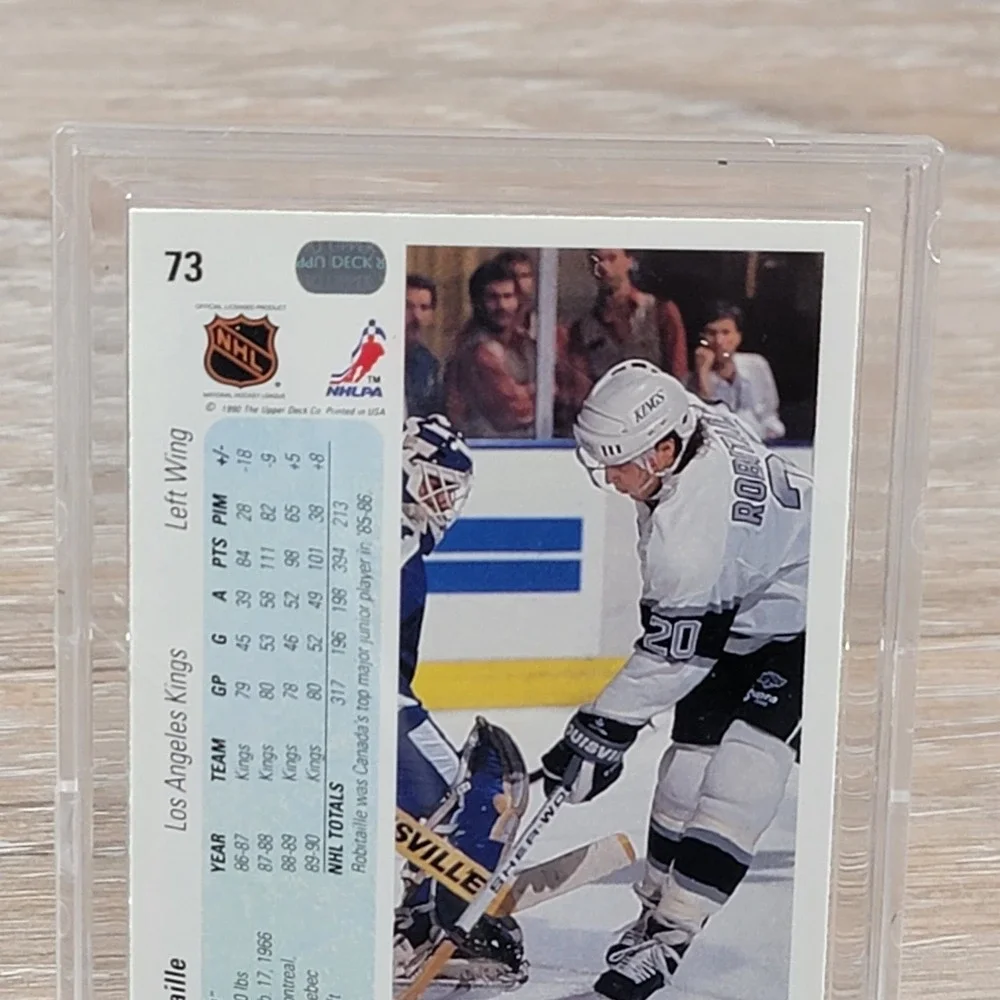 Luc Robitaille Signed 1990-91 Upper Deck #73 Los Angeles Kings Autograph Card